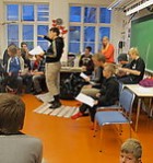 3. og 10. bekkur á Degi íslenskrar tungu